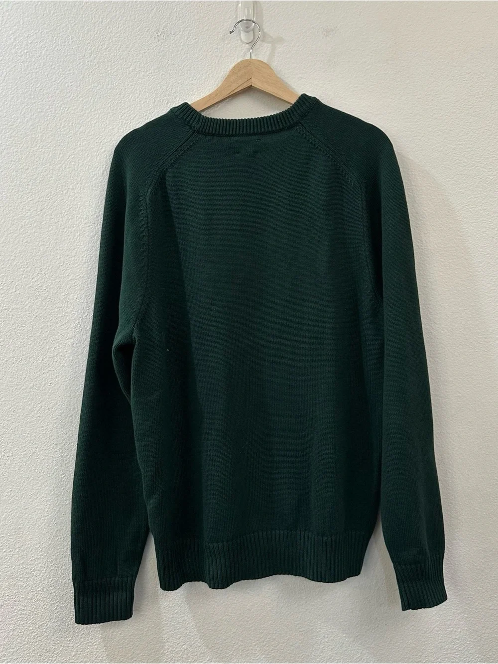 J Crew Heritage Cotton Crewneck Sweater Green Size Large